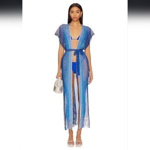 Ocean Queen Long Caftan in Blue